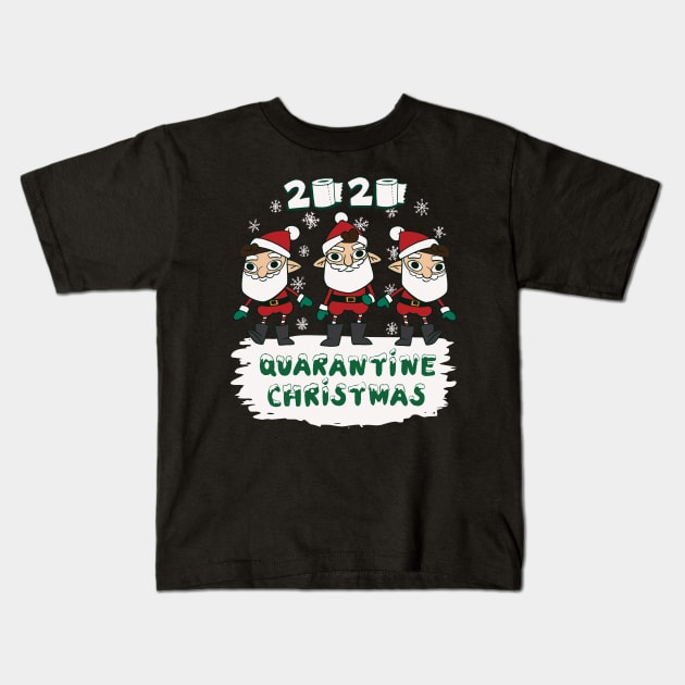 Quarantine Christmas 2020 Gnomes Kids T-Shirt by Printroof